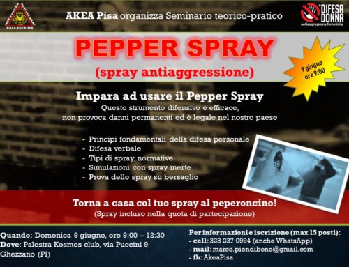 Seminario Pepper spray – Domenica 9 giugno a Pisa
