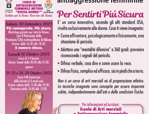 Corso di antiaggressione femminile a Sesto San Giovanni (Milano)